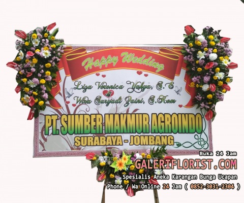 Bunga Papan Wedding Surabaya | Printing | PWSBY-02