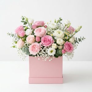 Bunga Box Romantic Pink Surabaya | BBSBY-04