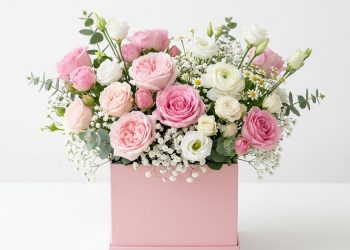 Bunga Box Romantic Pink Surabaya | BBSBY-04
